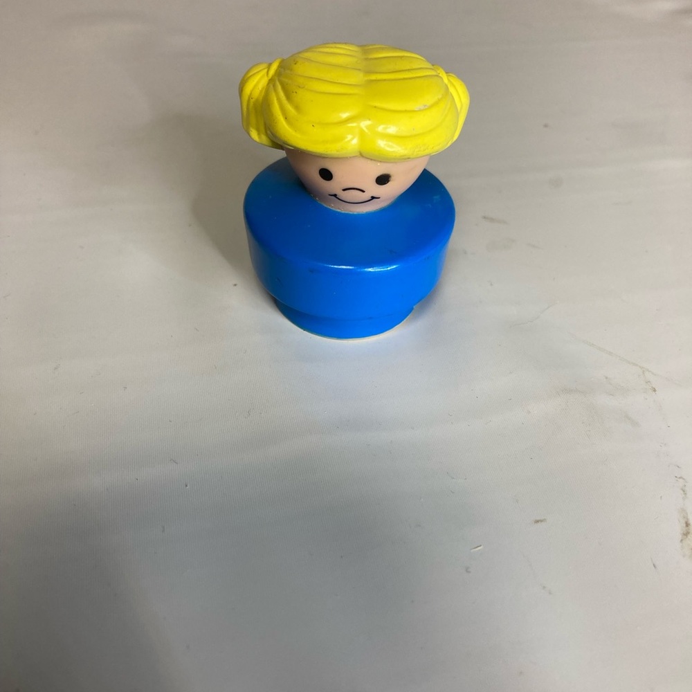 Little tykes chunky blue blonde hair girl figure